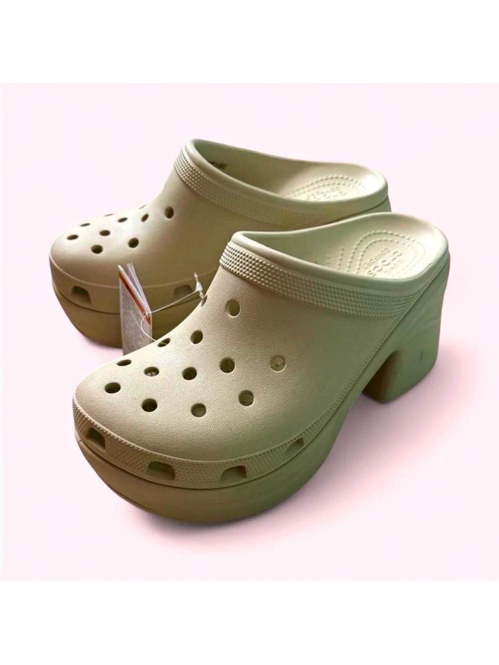 Crocs Women's Beige siren Slip-On Clog Sandal US 9 EU 39-40